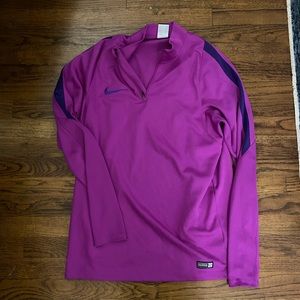 Nike Dri-Fit Pullover Half Zip Purple Size: L